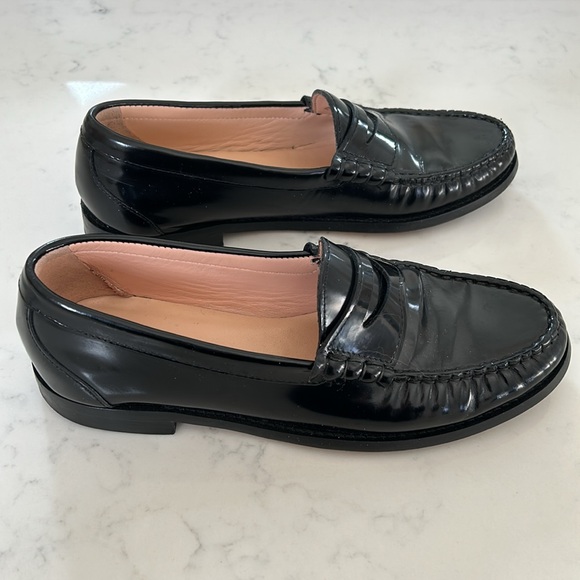 J. CREW Winona Black Patent Leather penny loafers Women’s size 8.5 - Picture 3 of 7